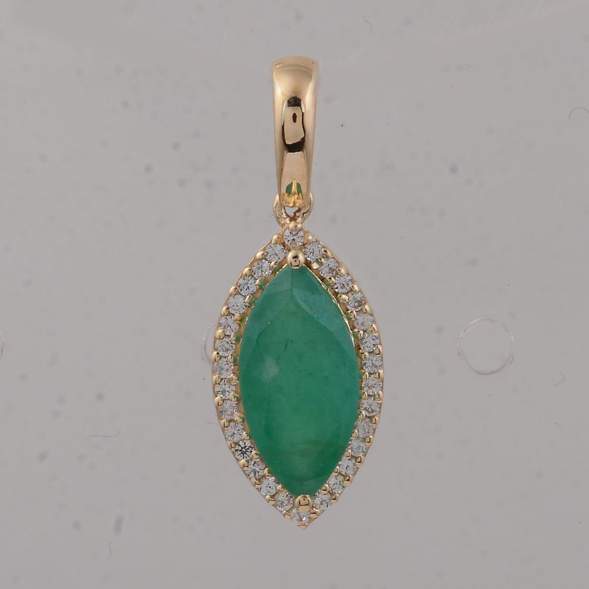 1.47 Ct Marquise Emerald 9K Gold Pendant