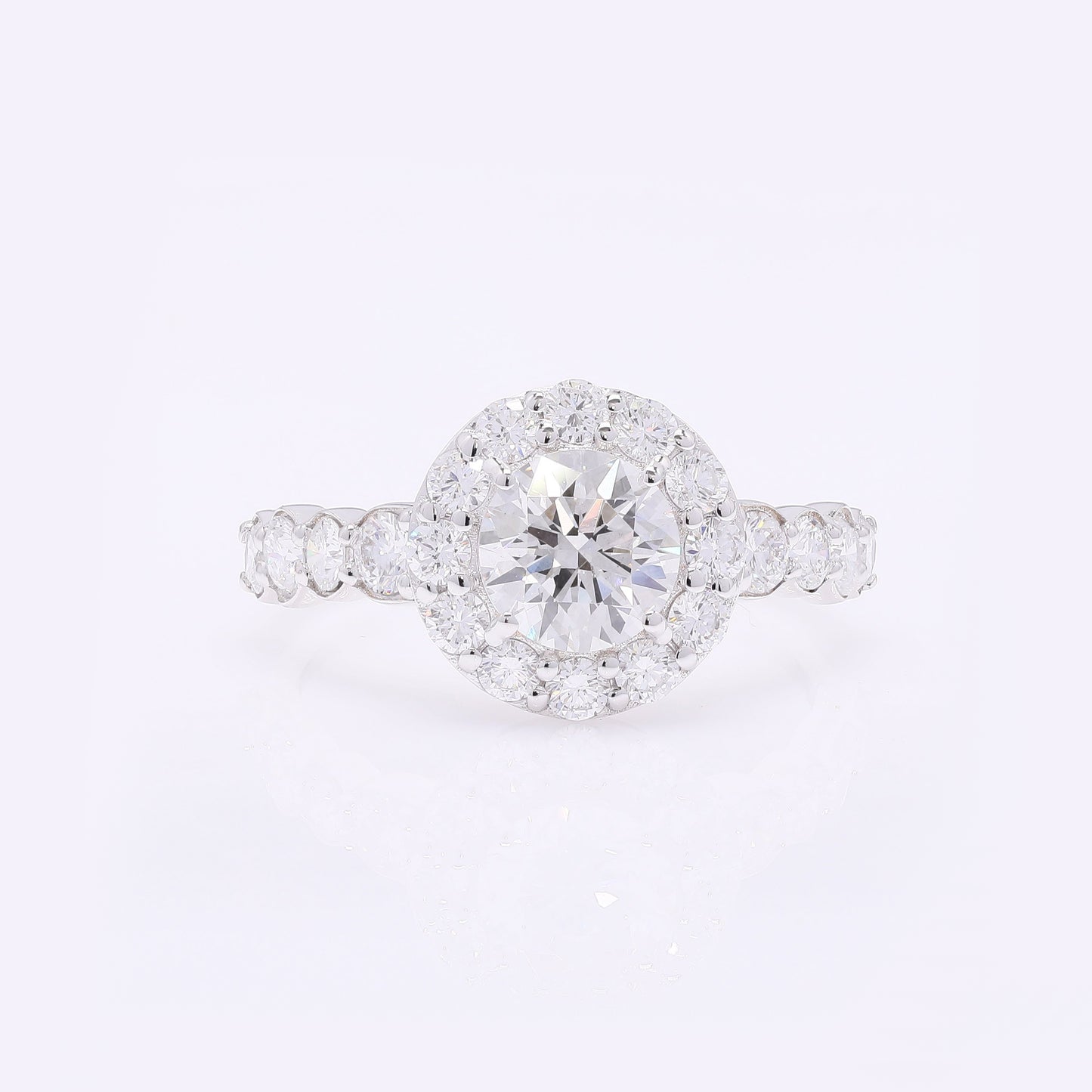 2.14 Carats Lab Grown Diamond 14K Gold Ring