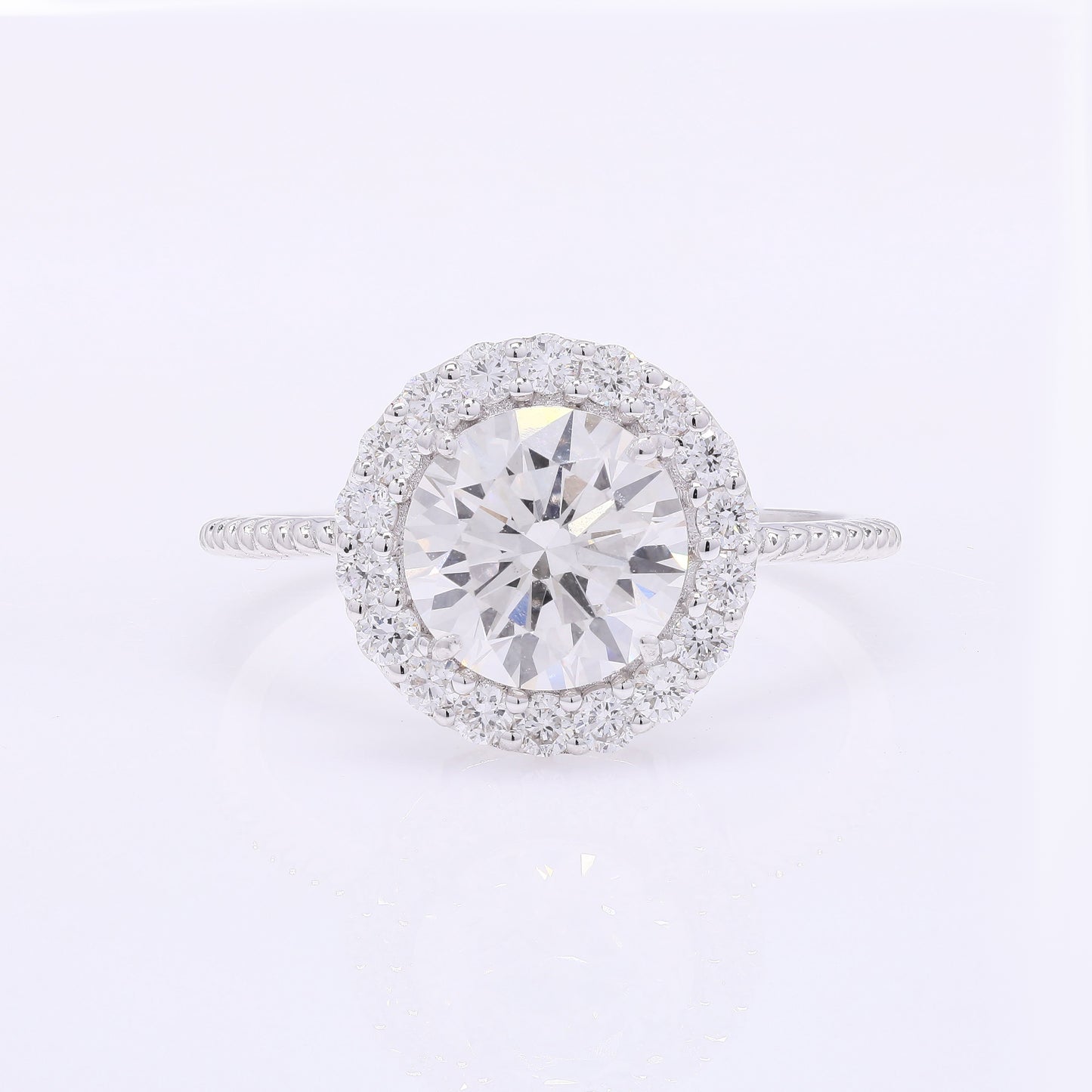 2.43 Carats Lab Grown Diamond 14K Gold Ring