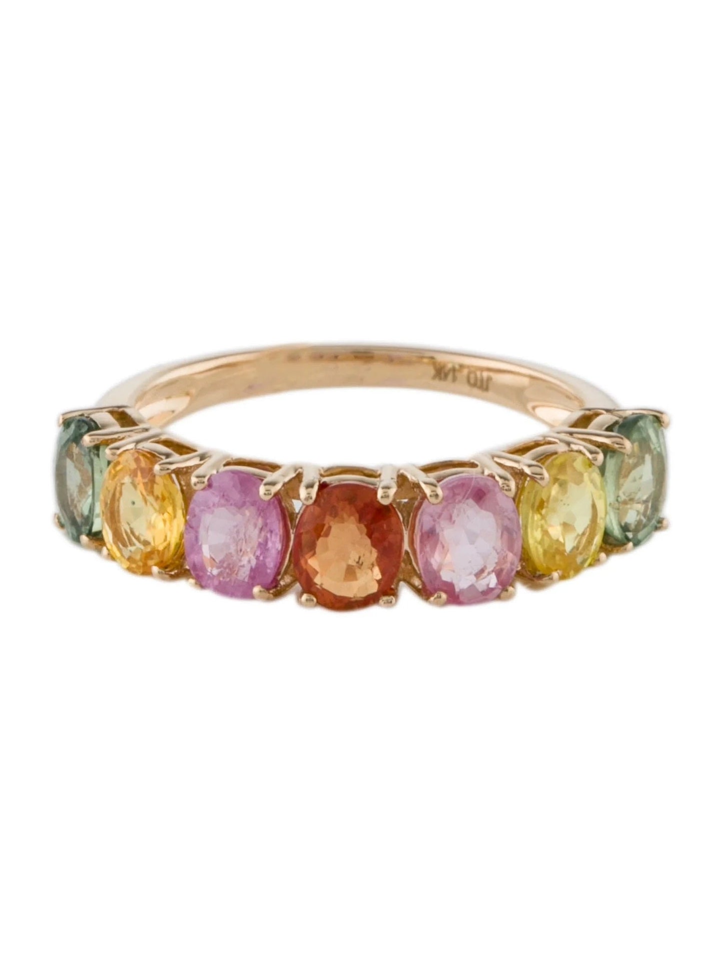 14K 3.58ctw Multi-Sapphire Band