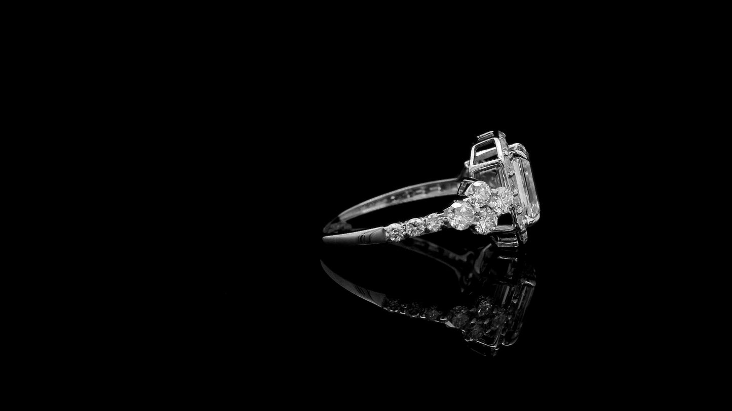2.62 Carats Lab Grown Diamond 14K Gold Ring