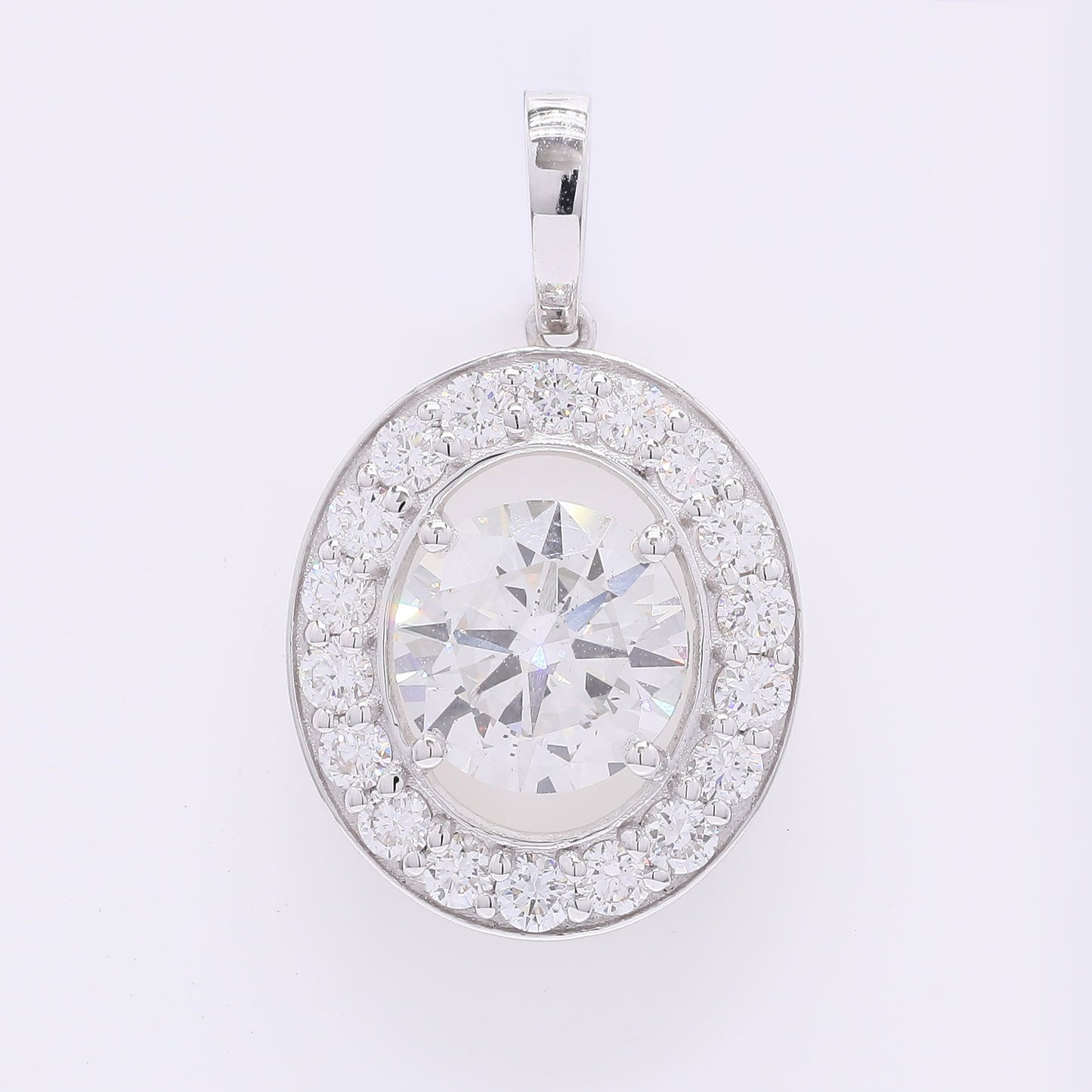 2.07 Carats Lab Grown Diamond 14K Gold Pendant