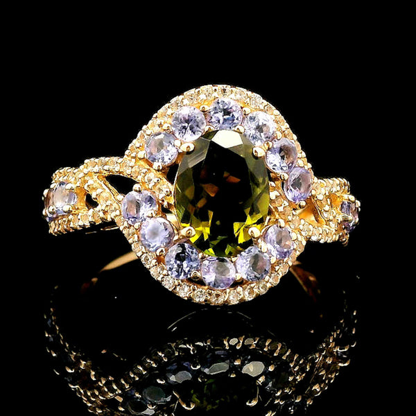 2.92 Ct Oval Tourmaline 14K Gold Ring