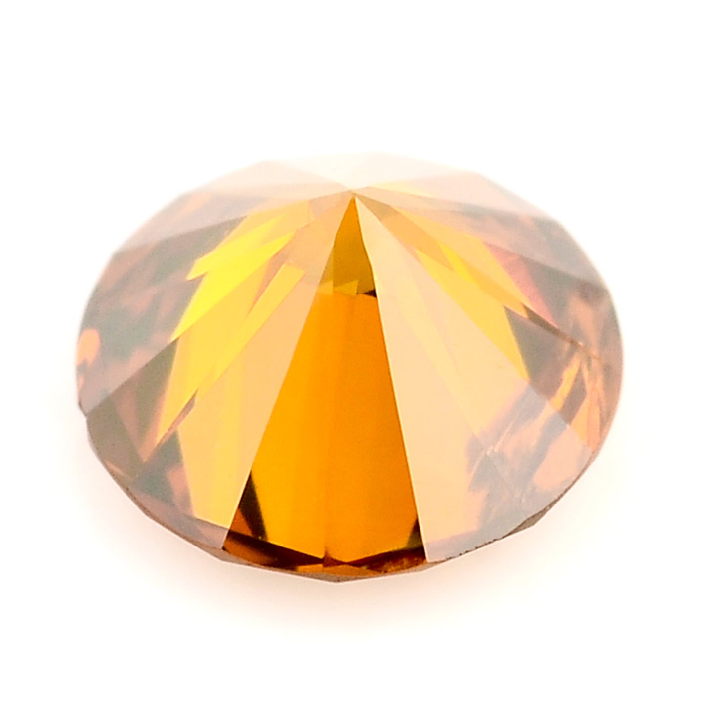 0.28 Red Diamond Round Loose Gemstone
