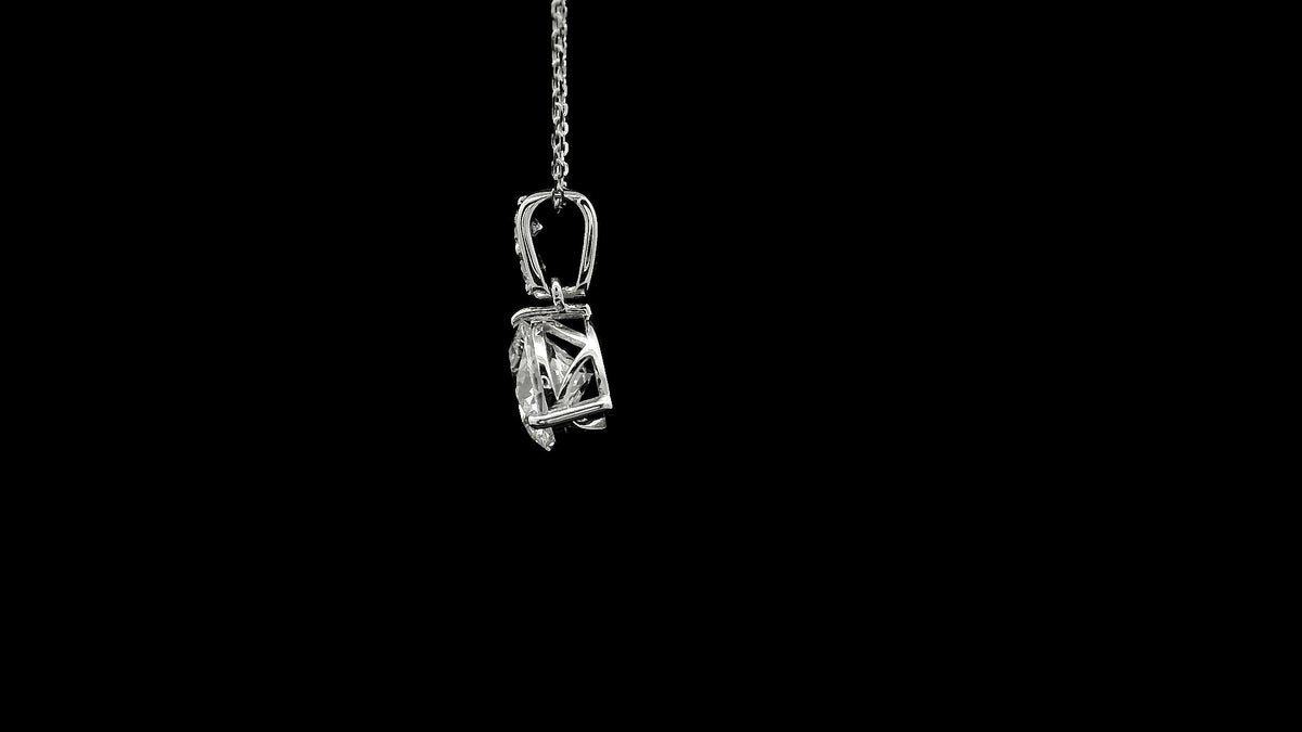 1.59 Ct Round Lab Grown Diamond 14K Gold Pendant