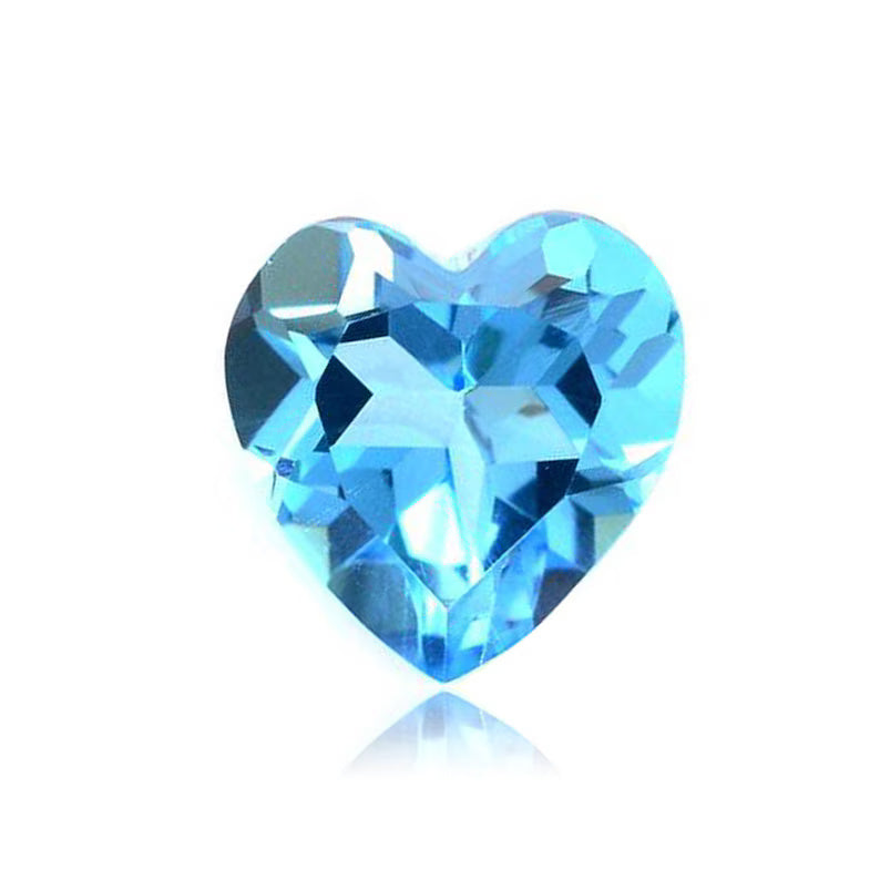 34.70 Carats Blue Topaz Heart Loose Gemstone
