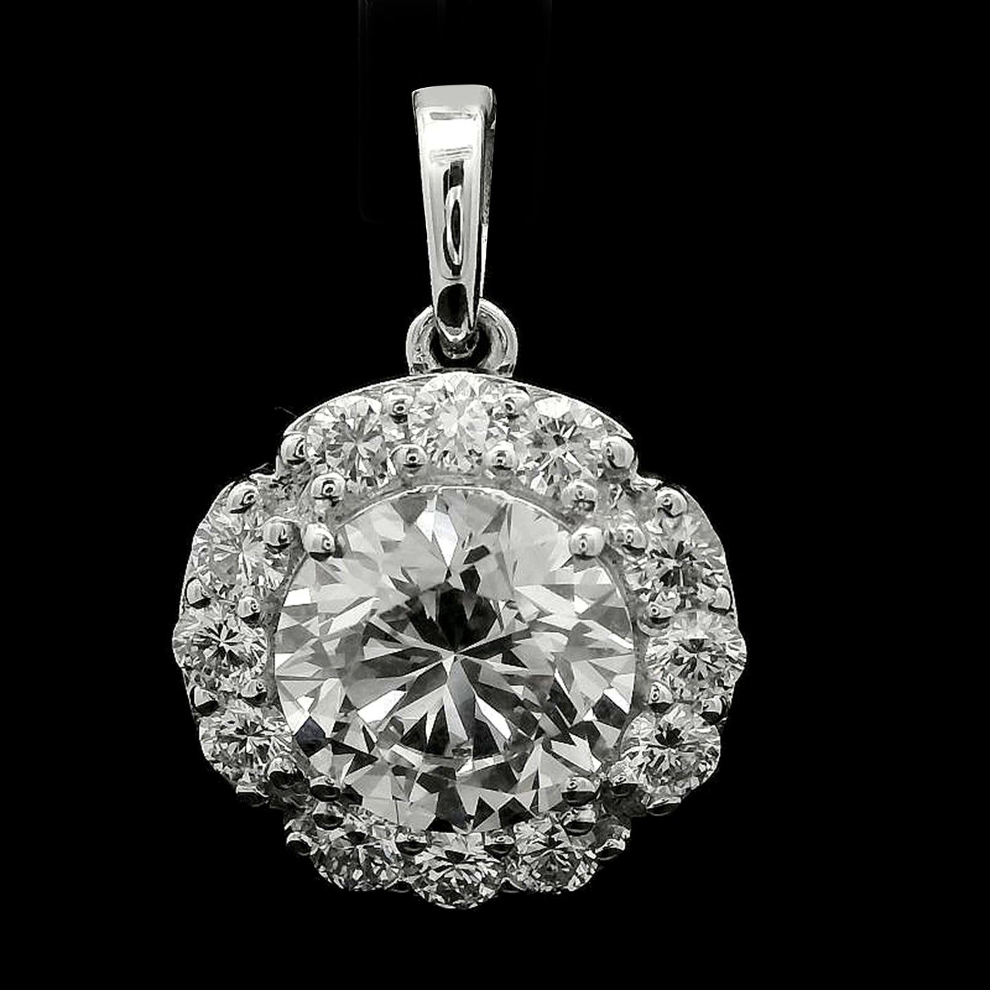 2.02 Carats Lab Grown Diamond 14K Gold Pendant