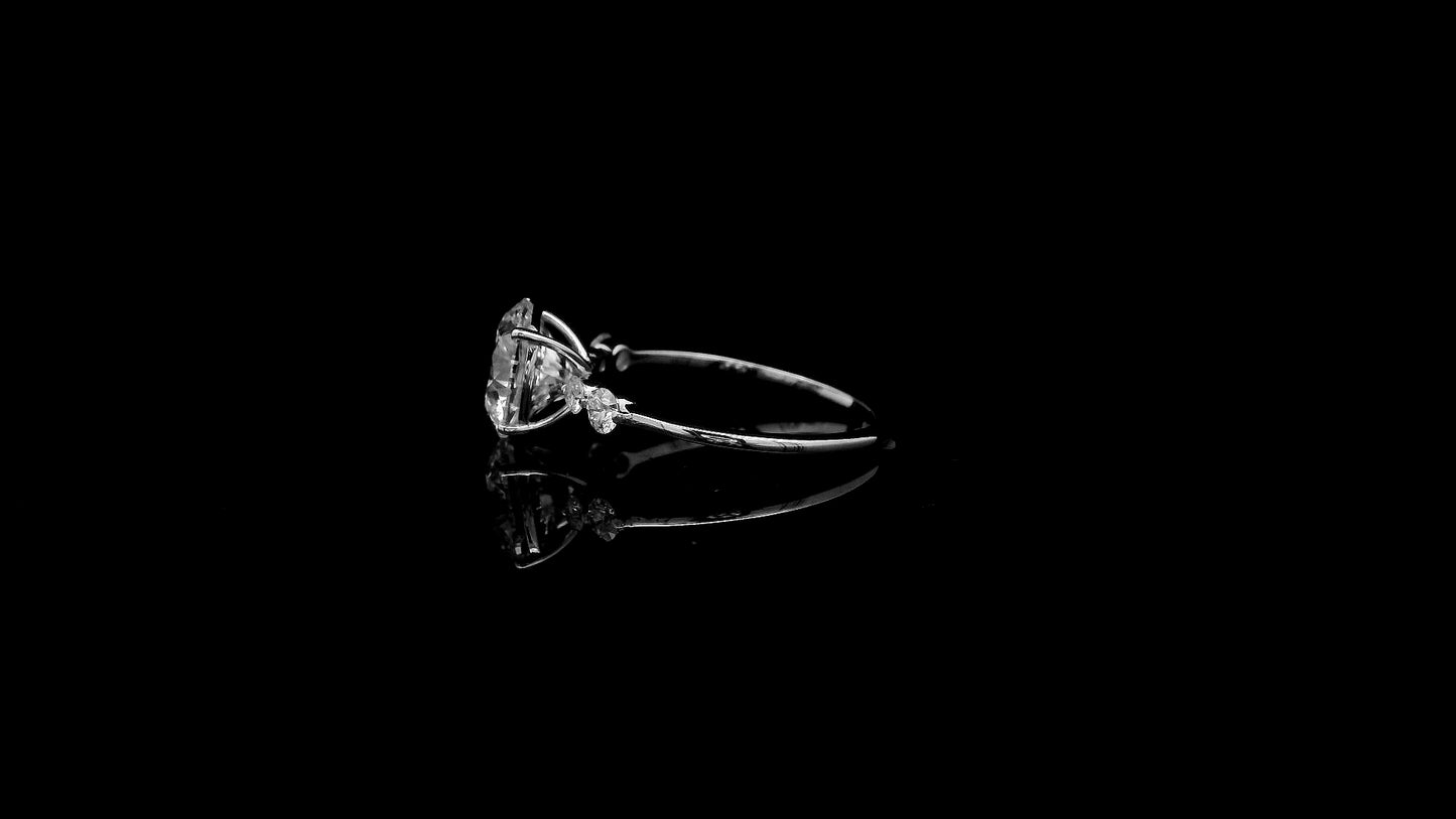 2.45 Ct Round Lab Grown Diamond 14K Gold Ring