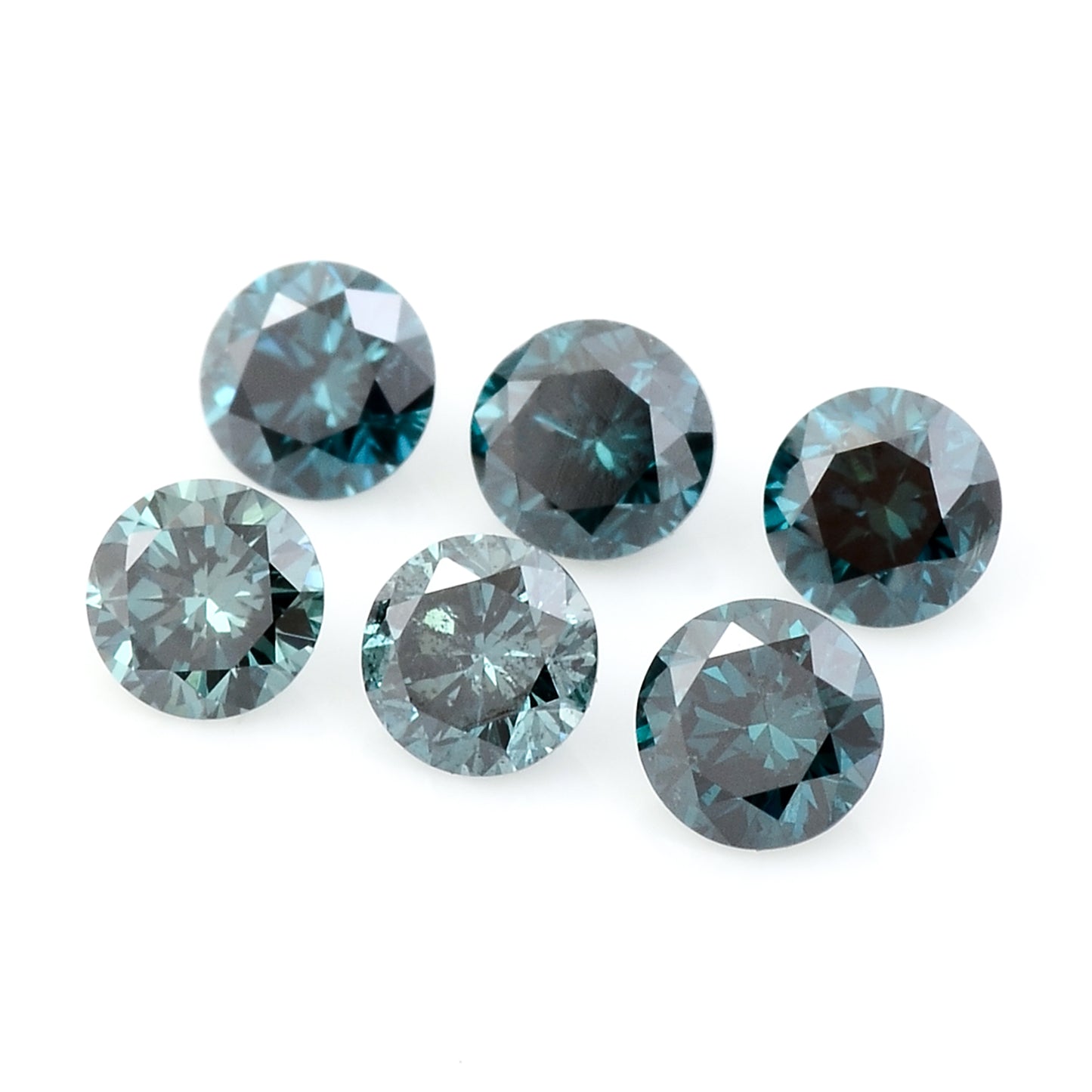 0.54 Blue Diamond Round Loose Gemstone