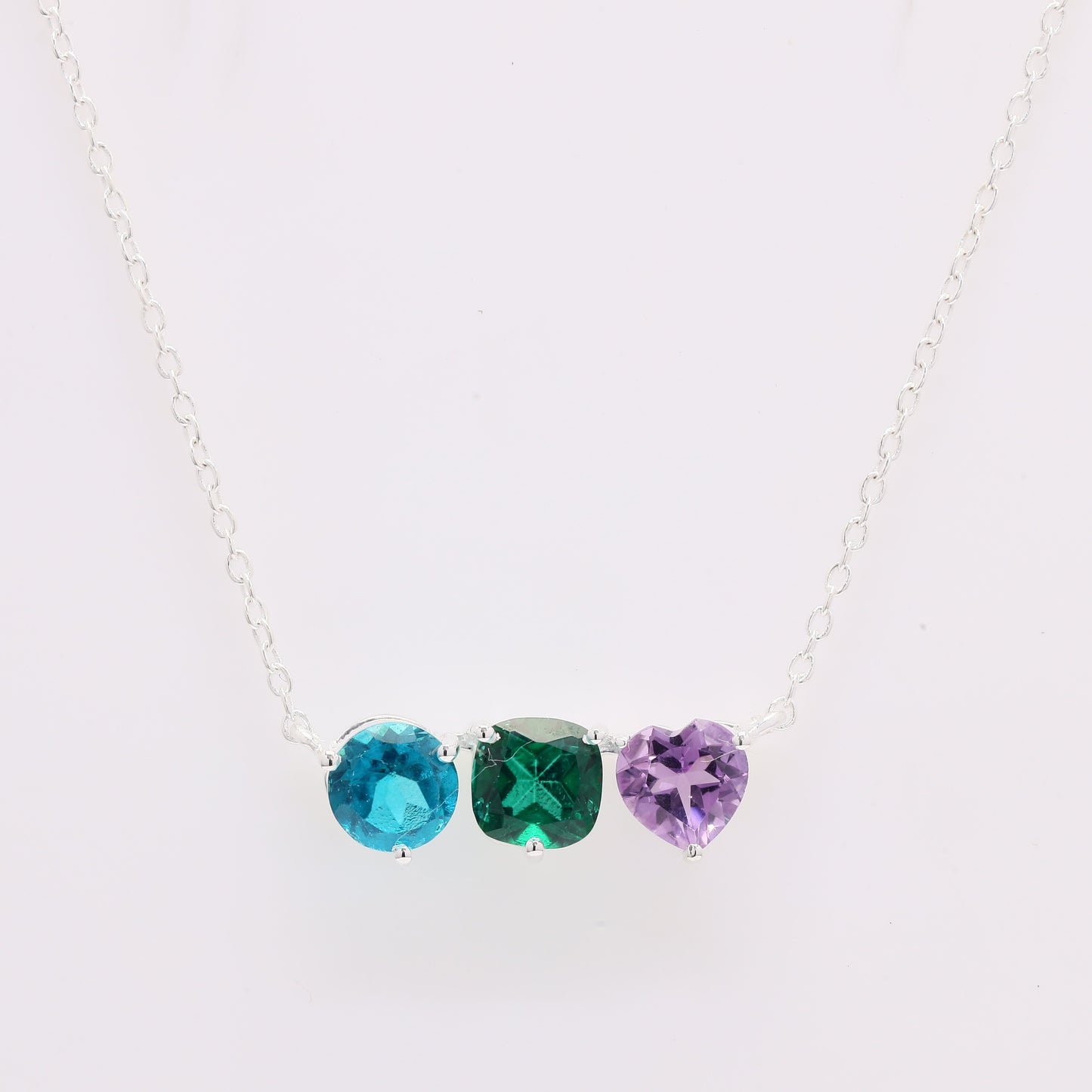 3.16 Ct Round Paraiba Topaz 925 Silver Pendant