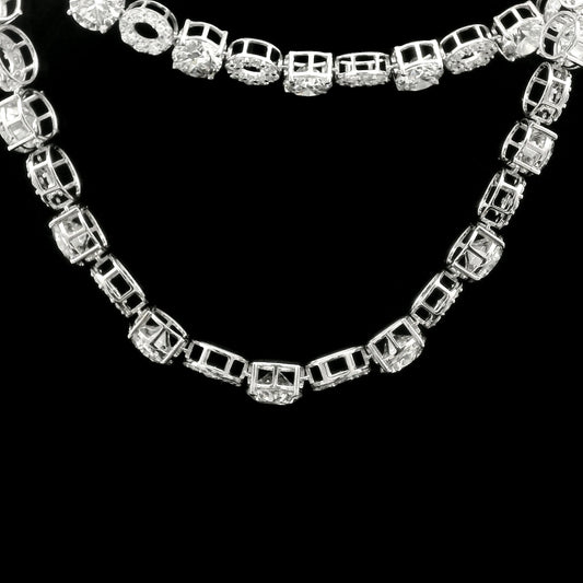 45.16 Ct Round Lab Grown Diamond 14K Gold Necklace
