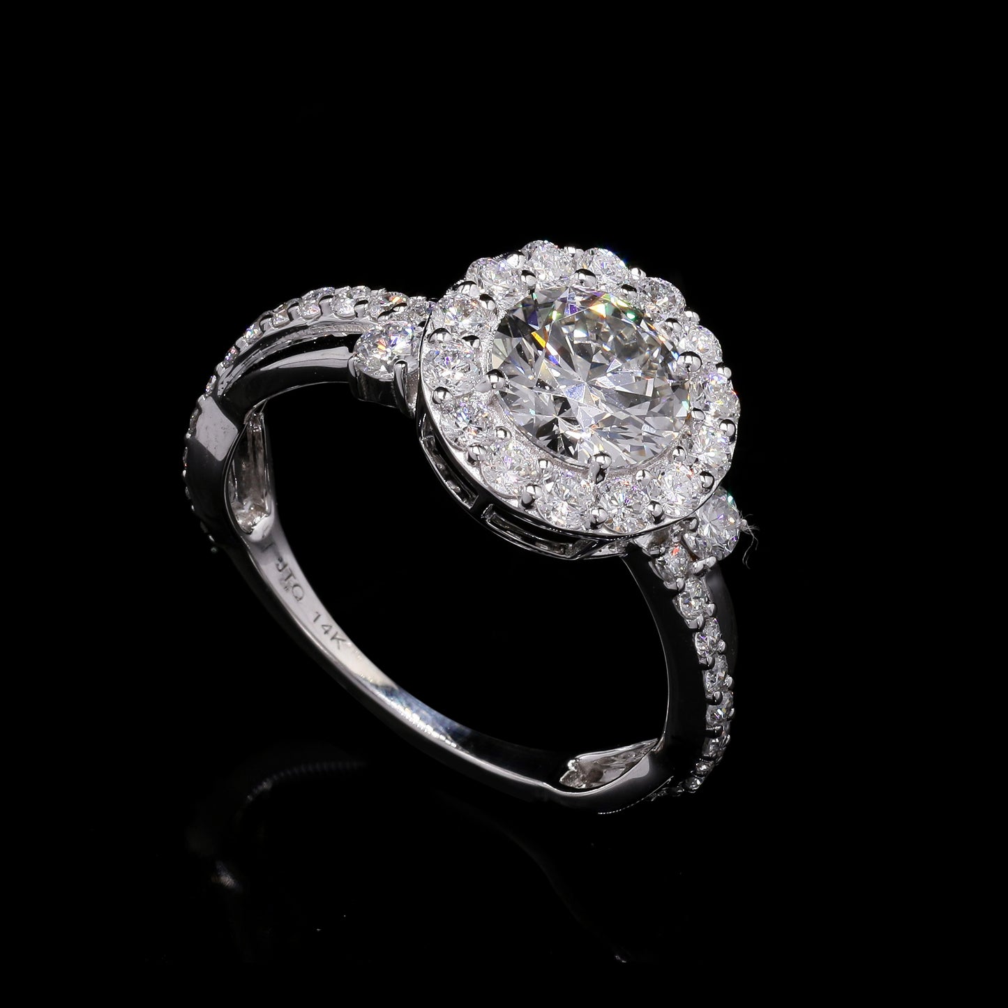 2.02 Carats Lab Grown Diamond 14K Gold Ring