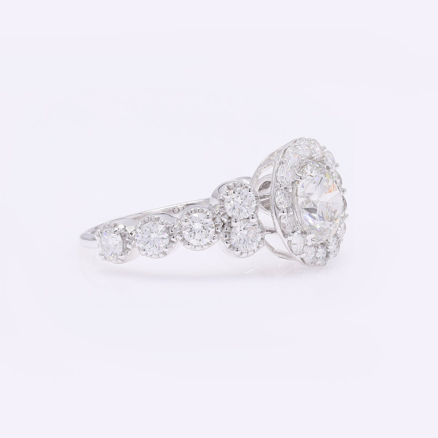 2.16 Carats Lab Grown Diamond 14K Gold Ring