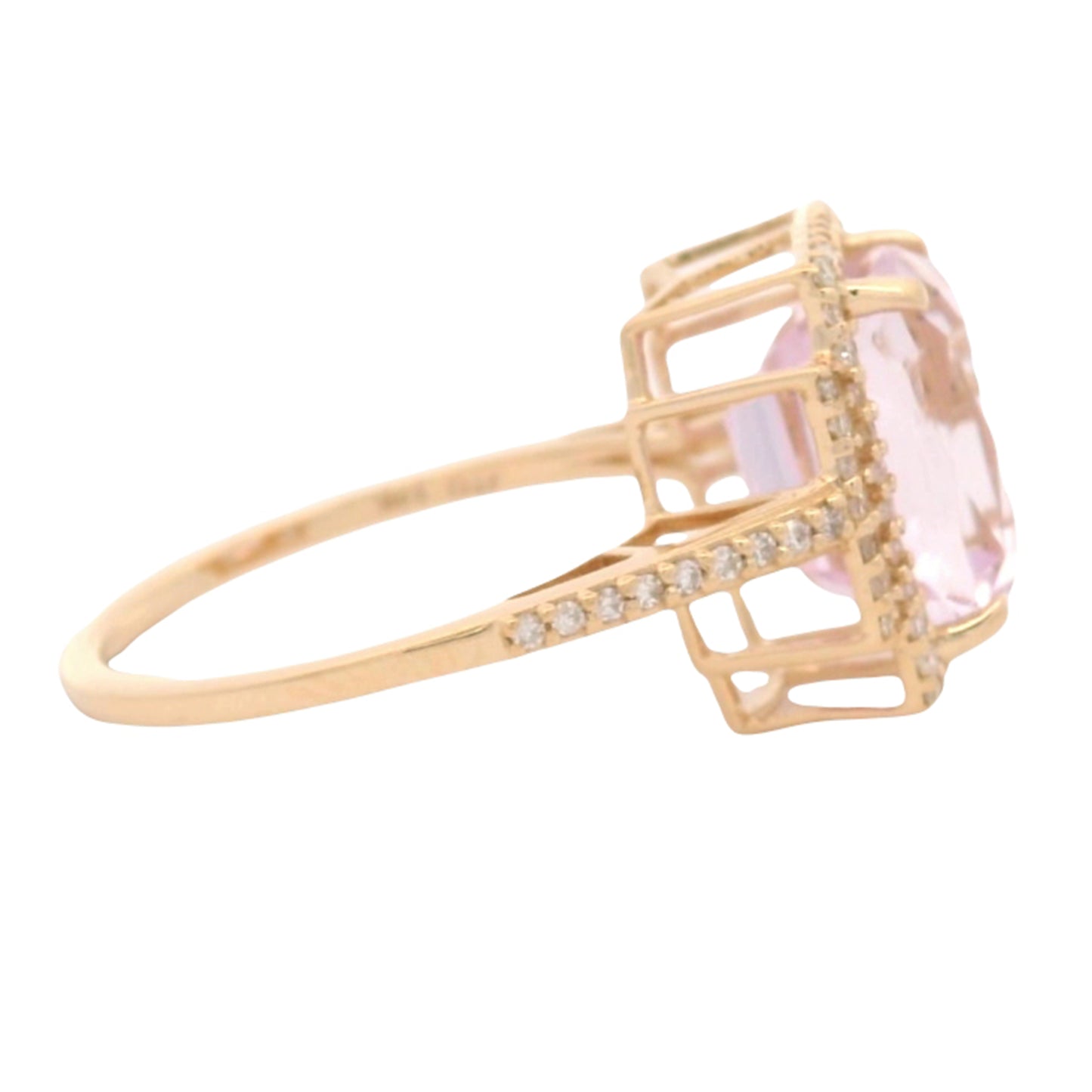 4.75 Ct Cushion Kunzite 14K Gold Ring