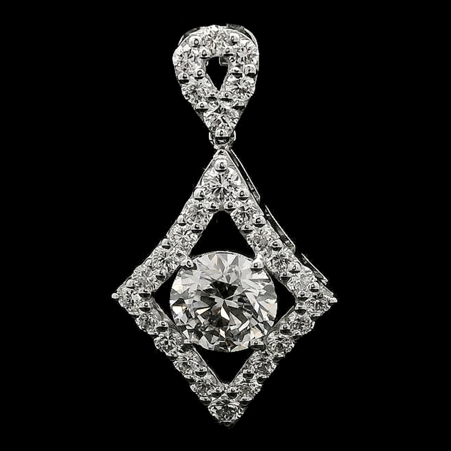 2.41 Carats Lab Grown Diamond 14K Gold Pendant