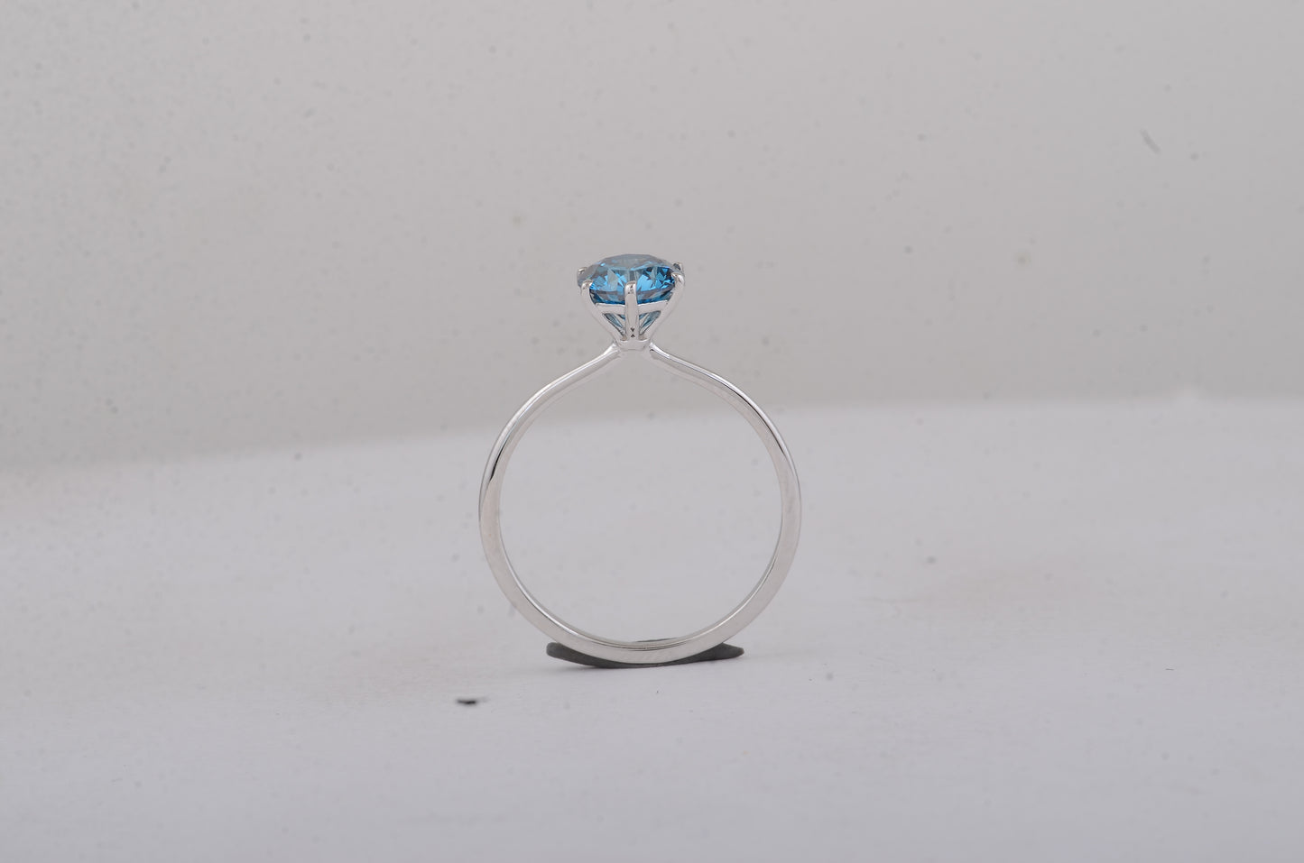 1.05 Carats Blue Lab Grown Diamond 14K Gold Ring