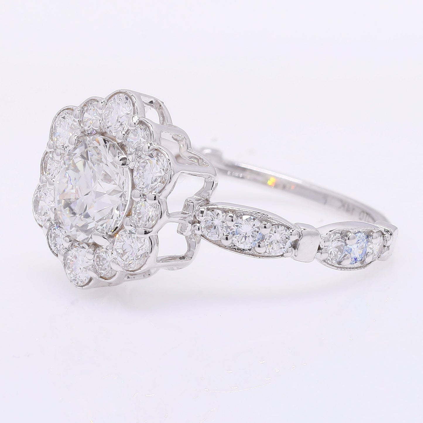 2.17 Carats Lab Grown Diamond 14K Gold Ring