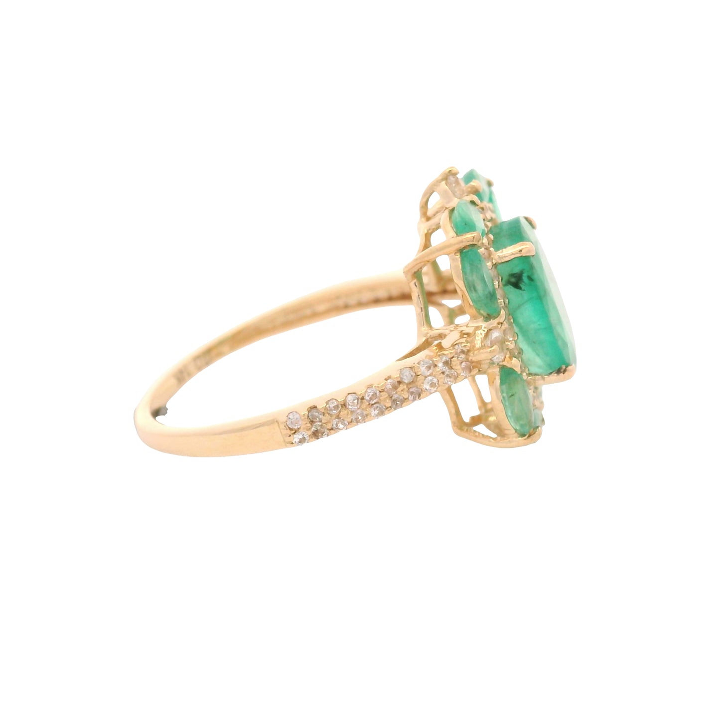 2.98 Ct Oval Emerald 14K Gold Ring