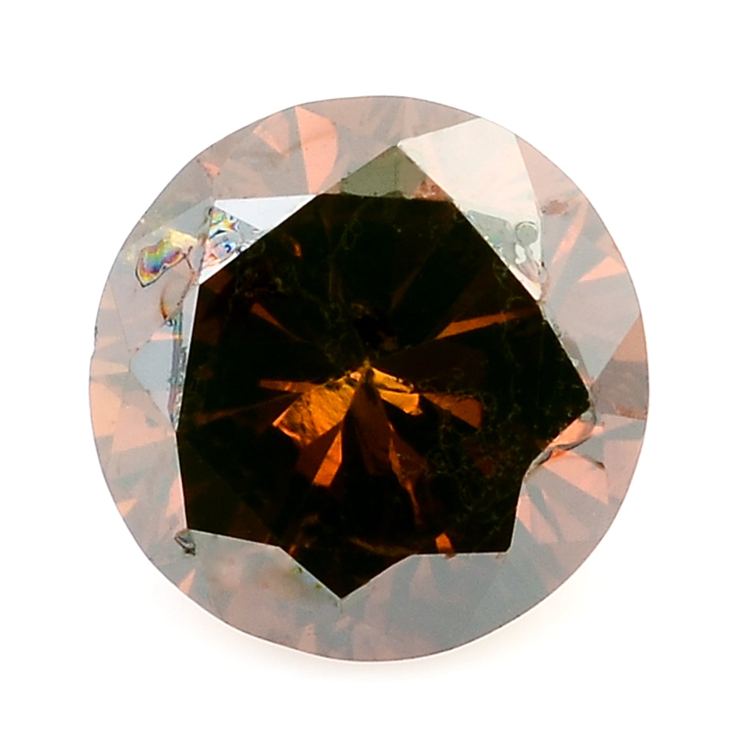 0.25 Red Diamond Round Loose Gemstone