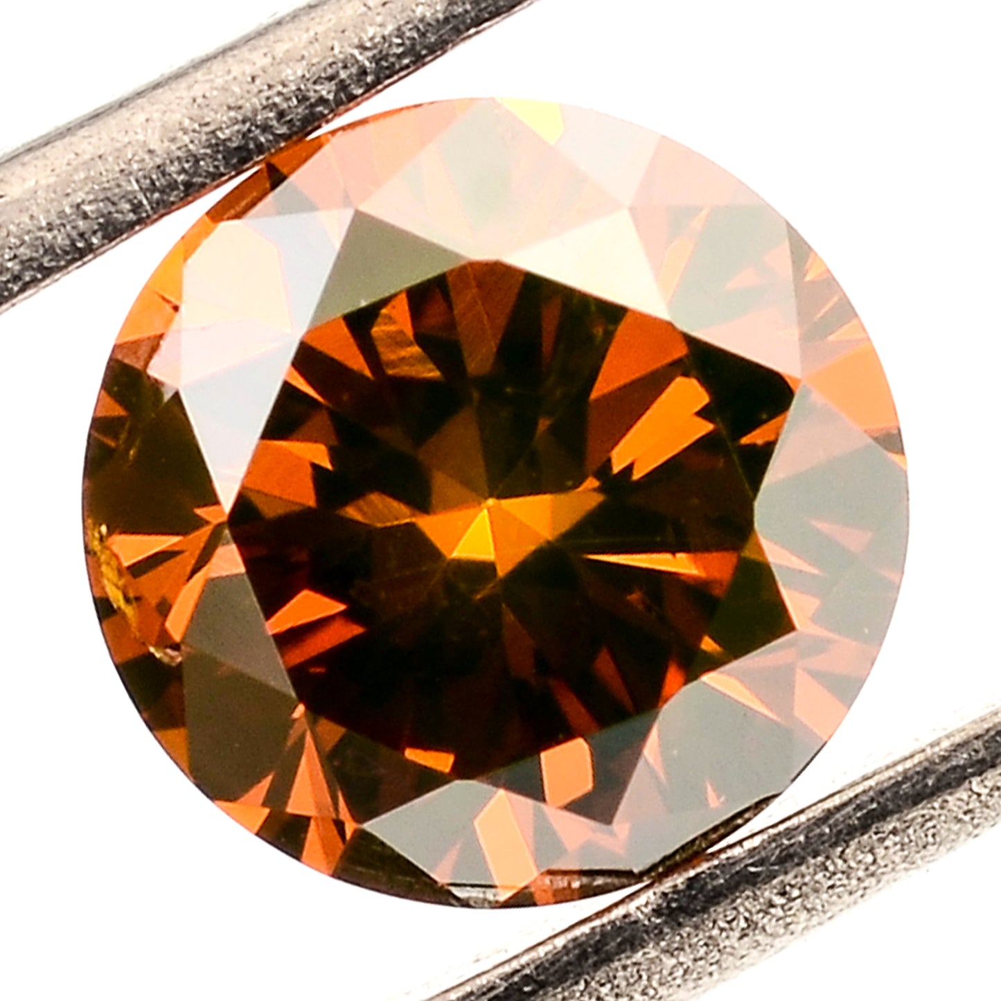 0.24 Red Diamond Round Loose Gemstone