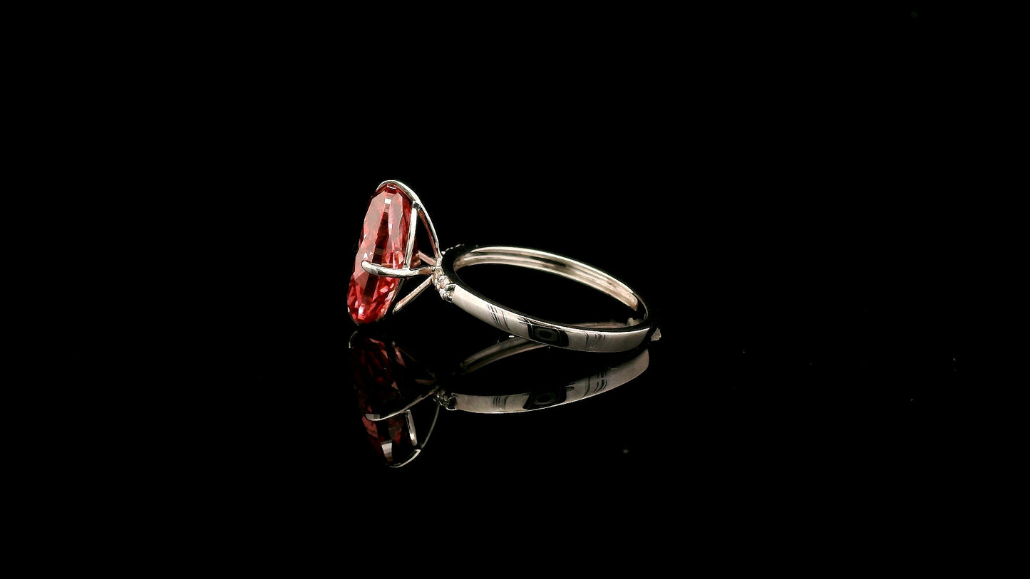 5.13 Carats Pink Lab Grown Diamond 14K Gold Ring