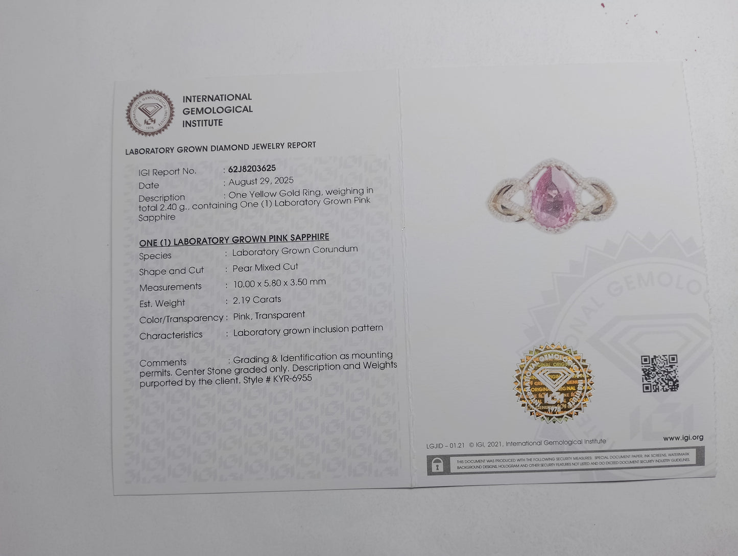 2.45 Ct Round Mixed Cut Lab Grown Pink Sapphire 14K Gold Ring