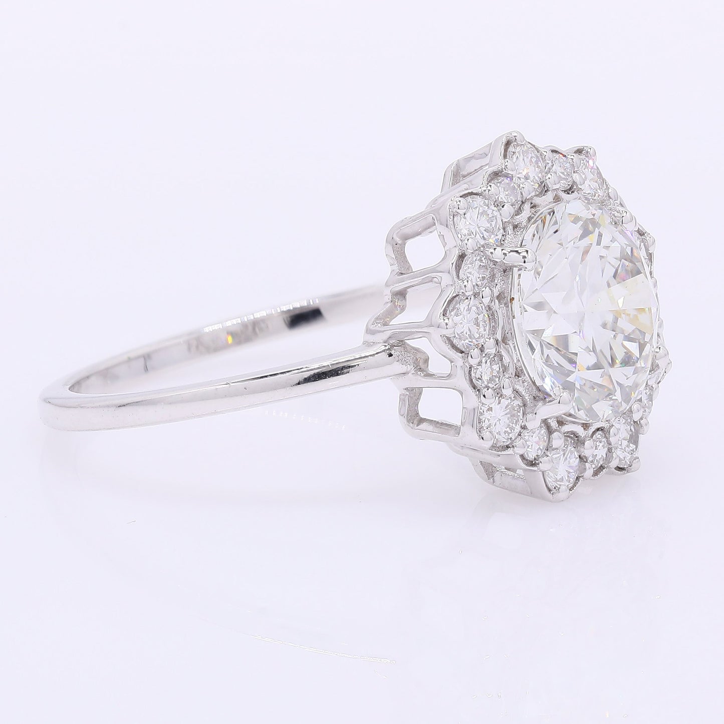 2.46 Carats Lab Grown Diamond 14K Gold Ring