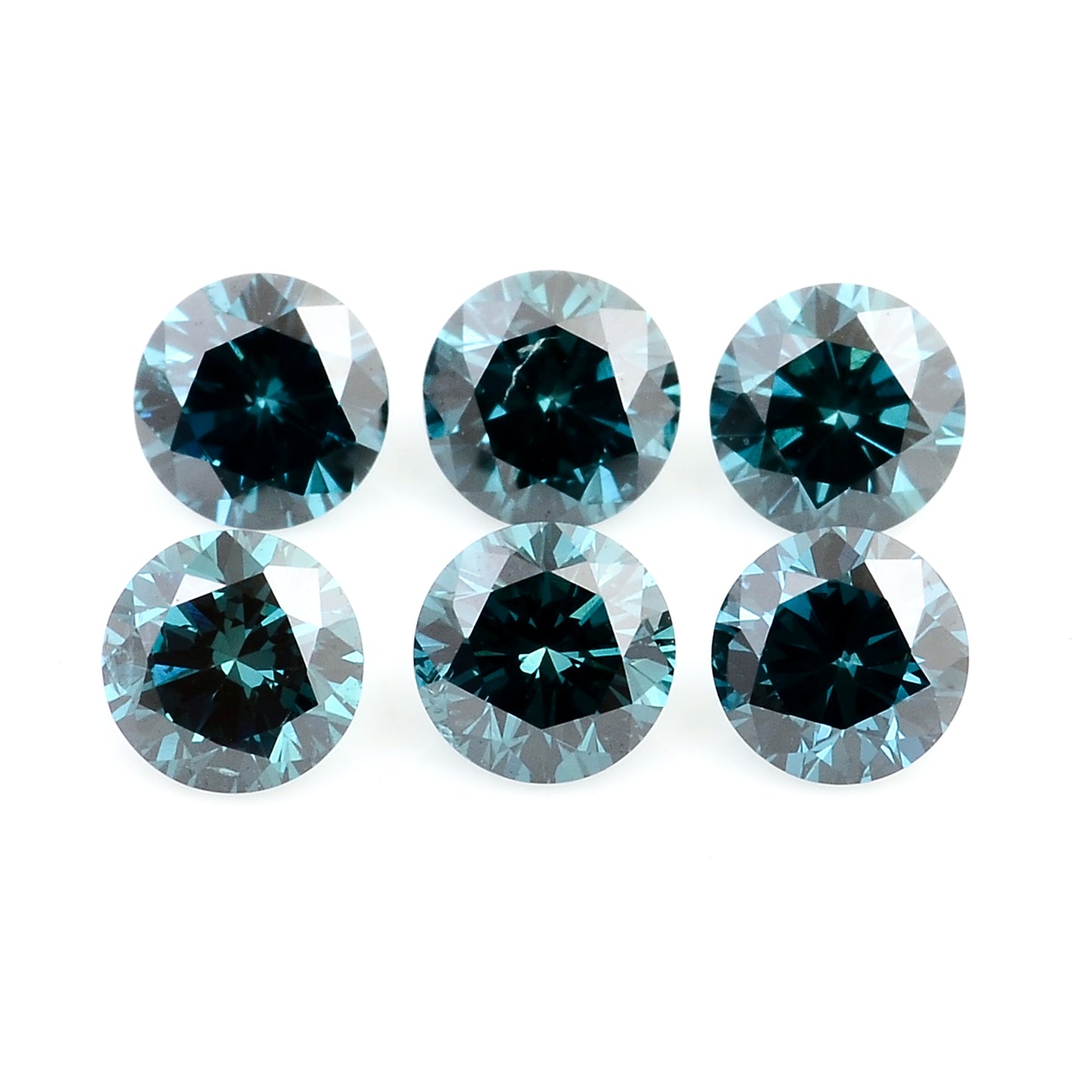 0.97 Blue Diamond Round Loose Gemstone