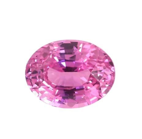 7.04 Carats Lab Grown Pink Sapphire Oval Loose Gemstone
