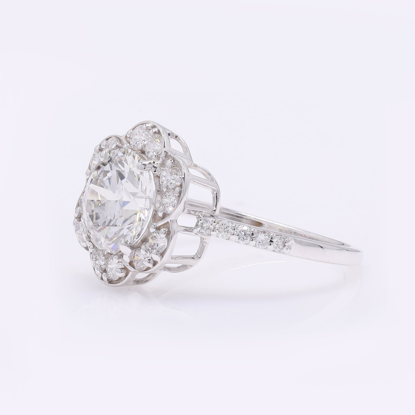 2.48 Carats Lab Grown Diamond 14K Gold Ring