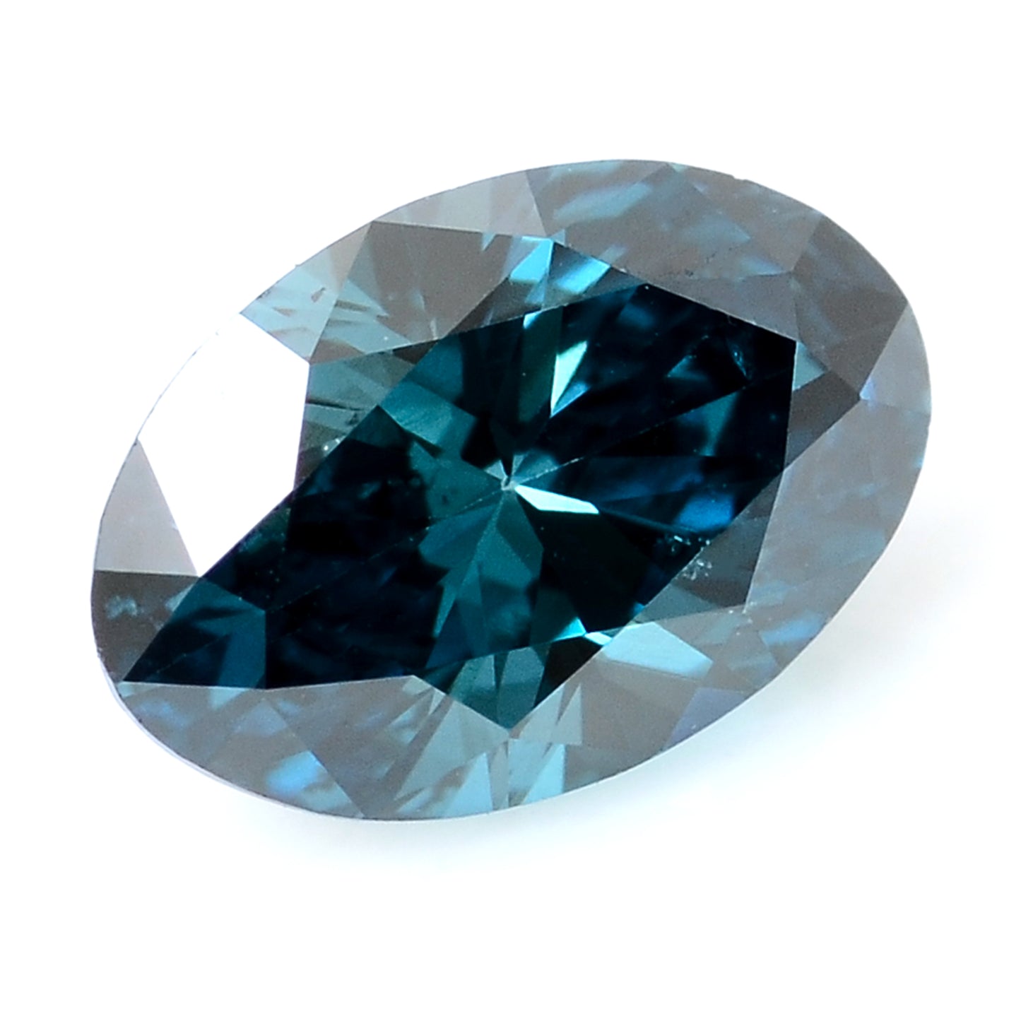 0.31 Carat Blue Diamond Oval Loose Gemstone