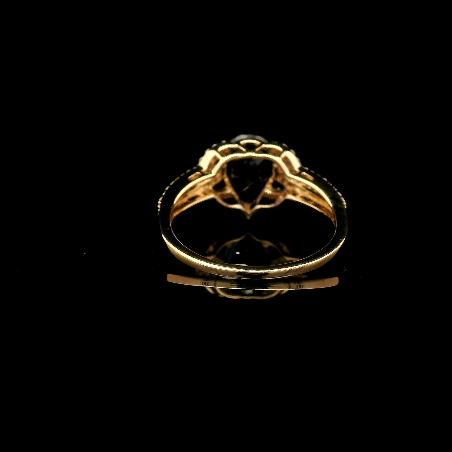 2.40 Ct Pear Mixed Cut Lab Grown Sapphire 14K Gold Ring