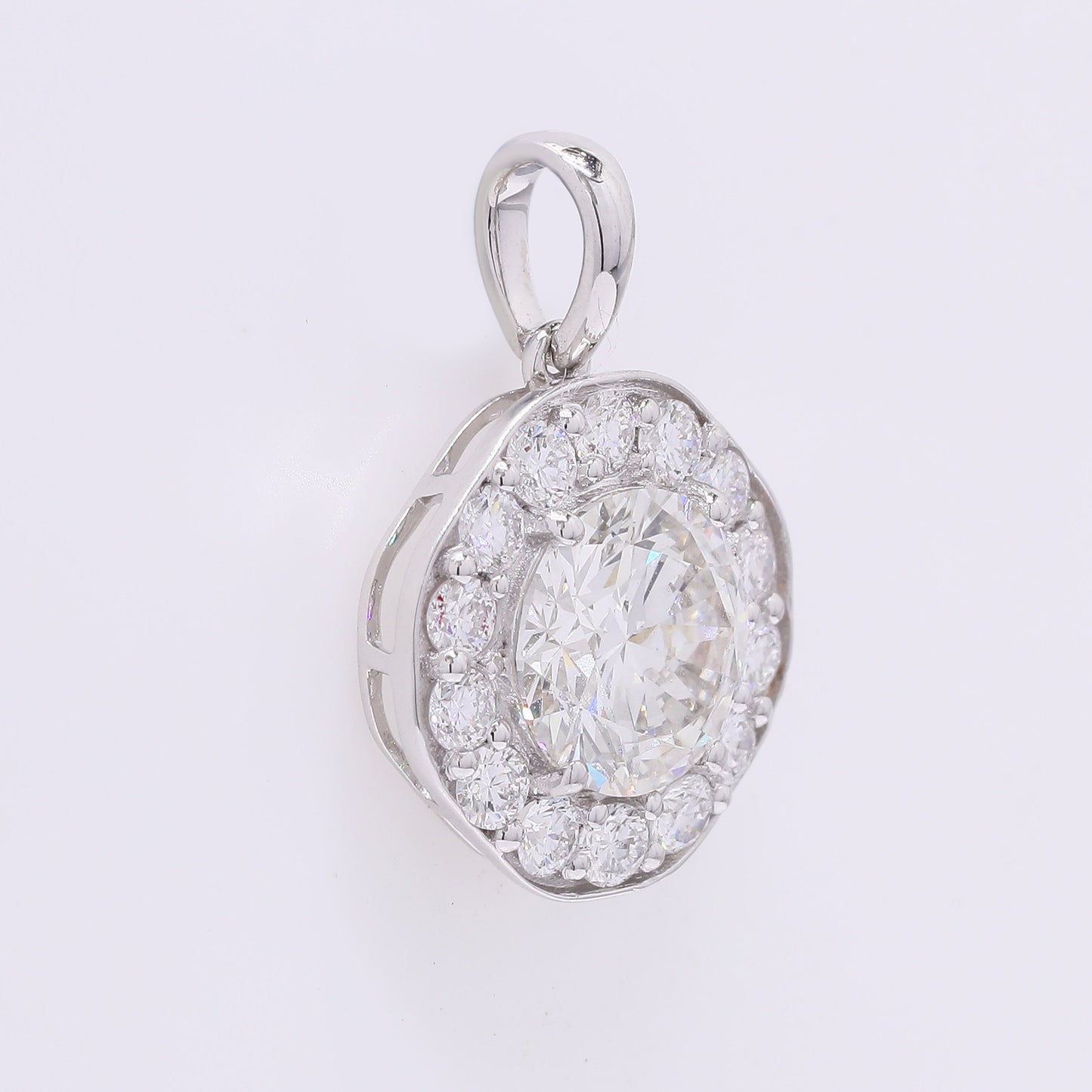 2.02 Carats Lab Grown Diamond 14K Gold Pendant
