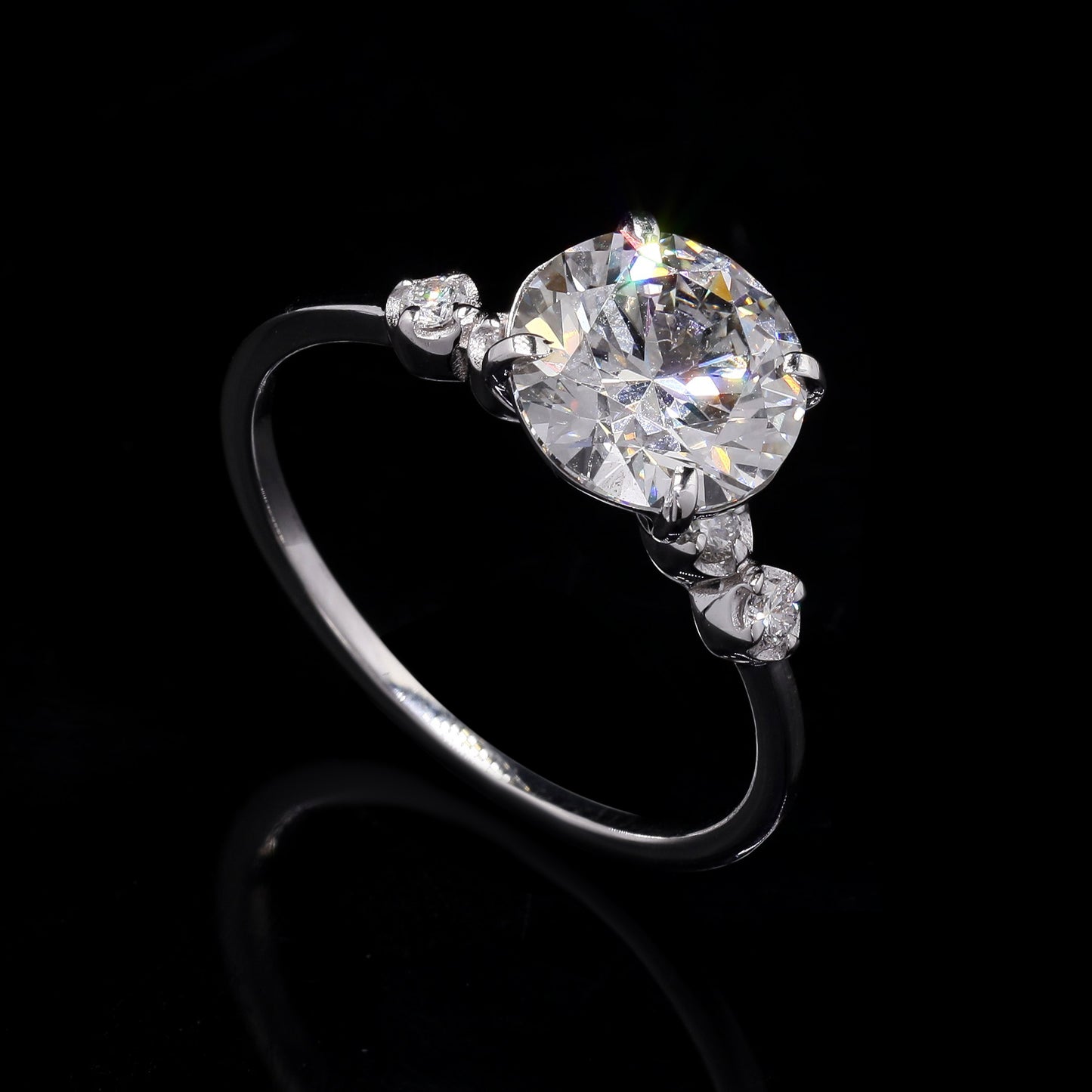 2.17 Carats Lab Grown Diamond 14K Gold Ring