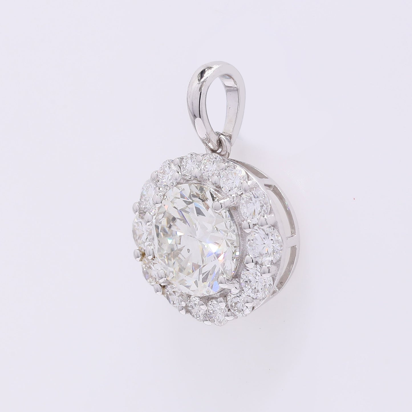 2.22 Carats Lab Grown Diamond 14K Gold Pendant
