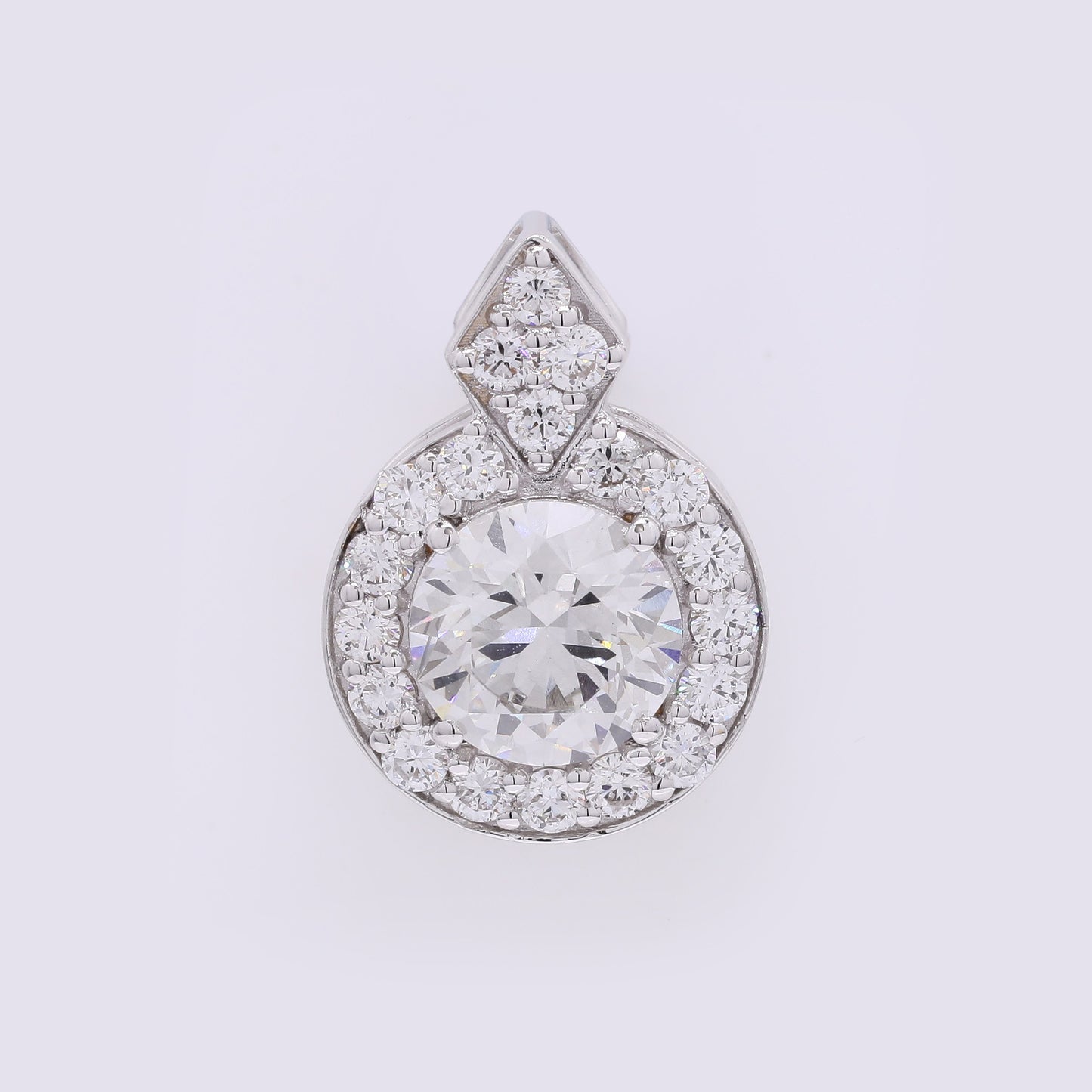 2.04 Carats Lab Grown Diamond 14K Gold Pendant