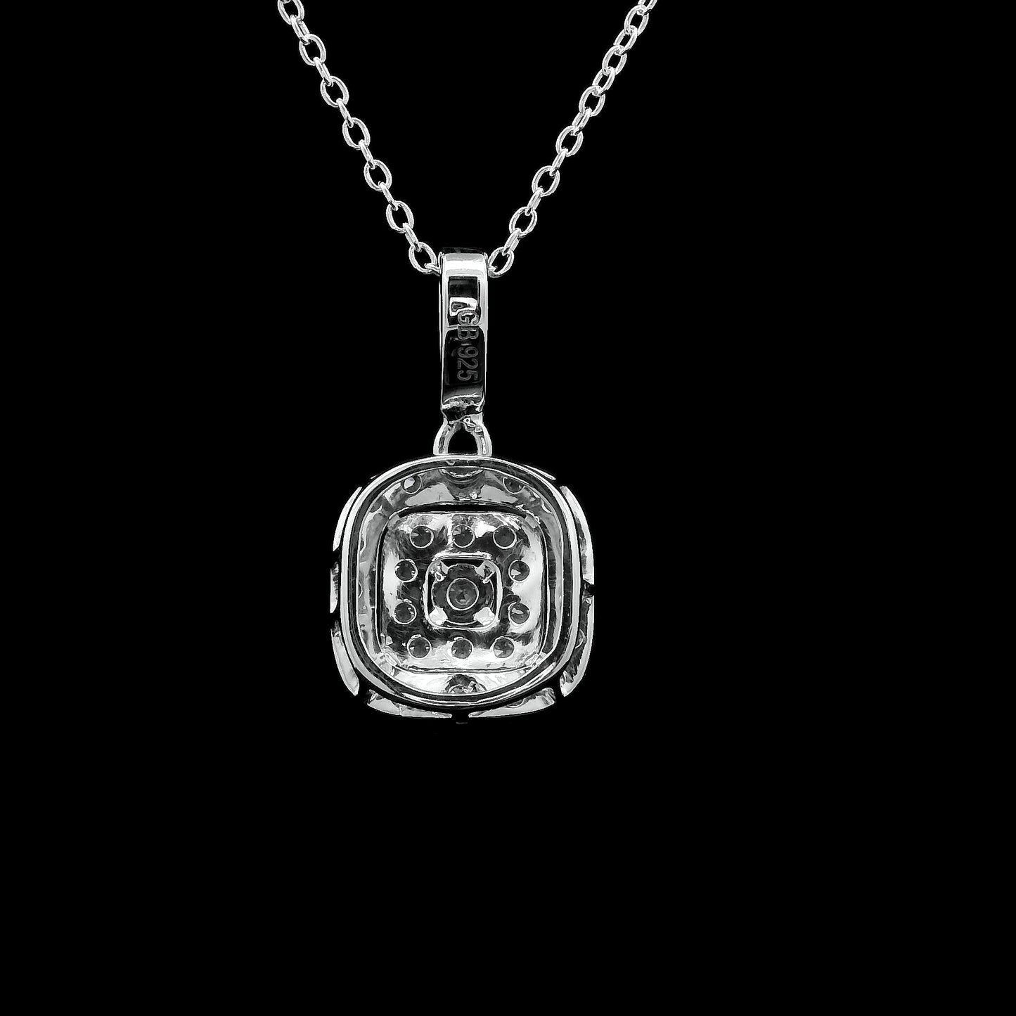 0.94 Ct Round Lab Grown Diamond 925 Sterling Silver Pendant