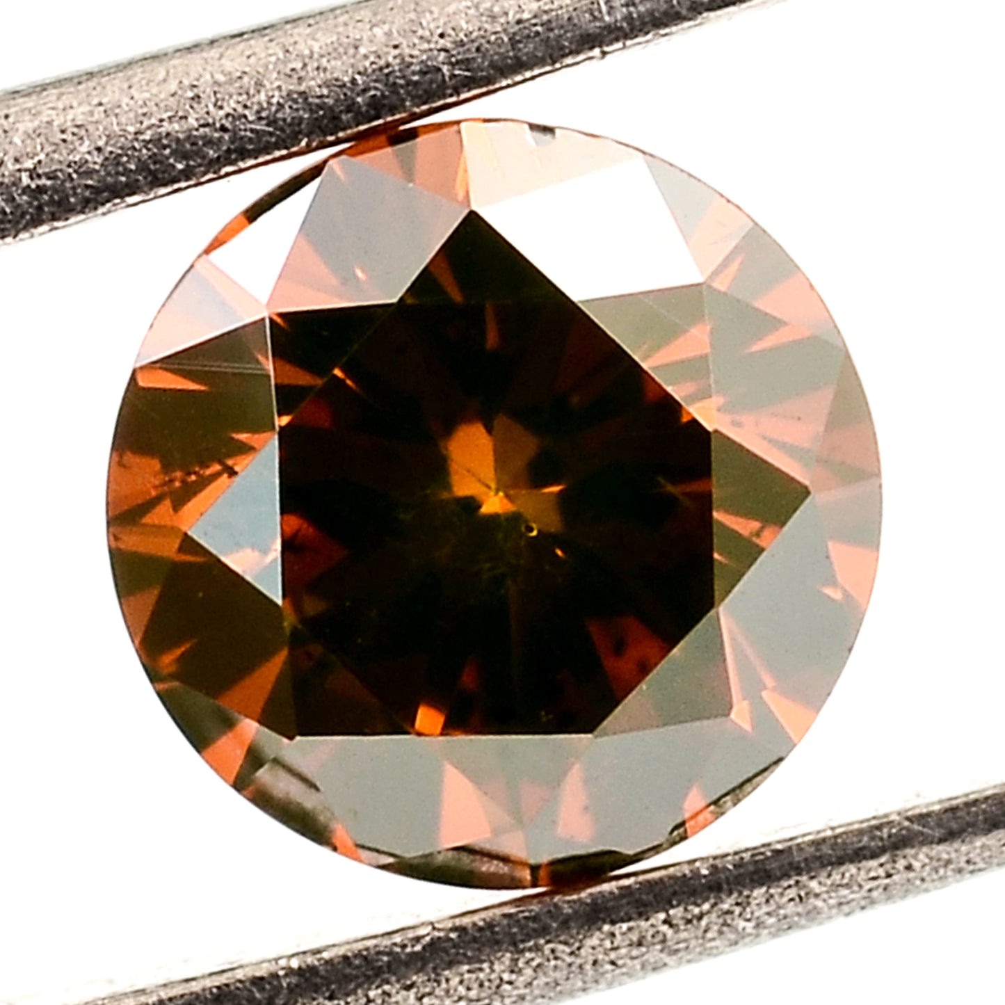 0.40 Red Diamond Round Loose Gemstone
