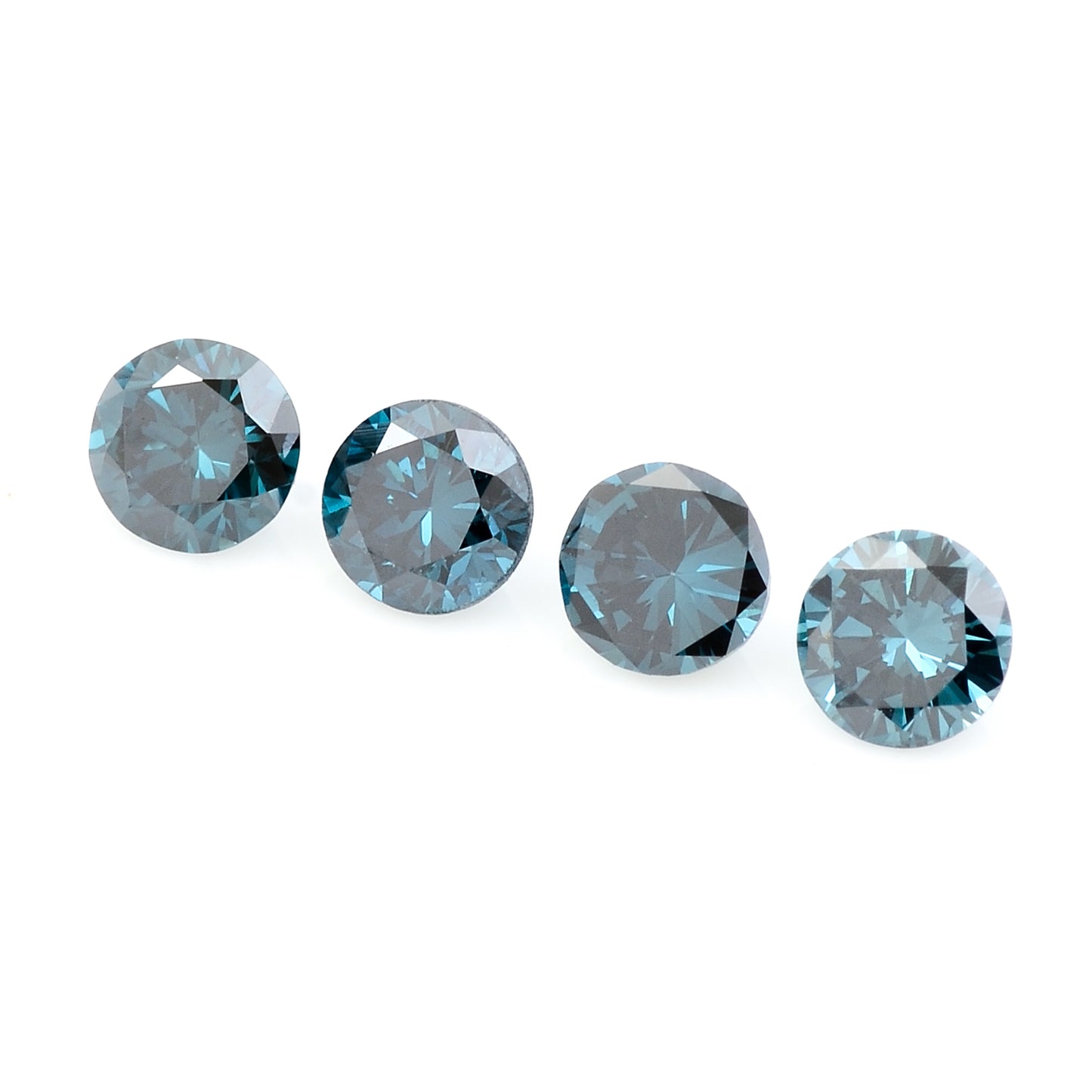 0.51 Blue Diamond Round Loose Gemstone