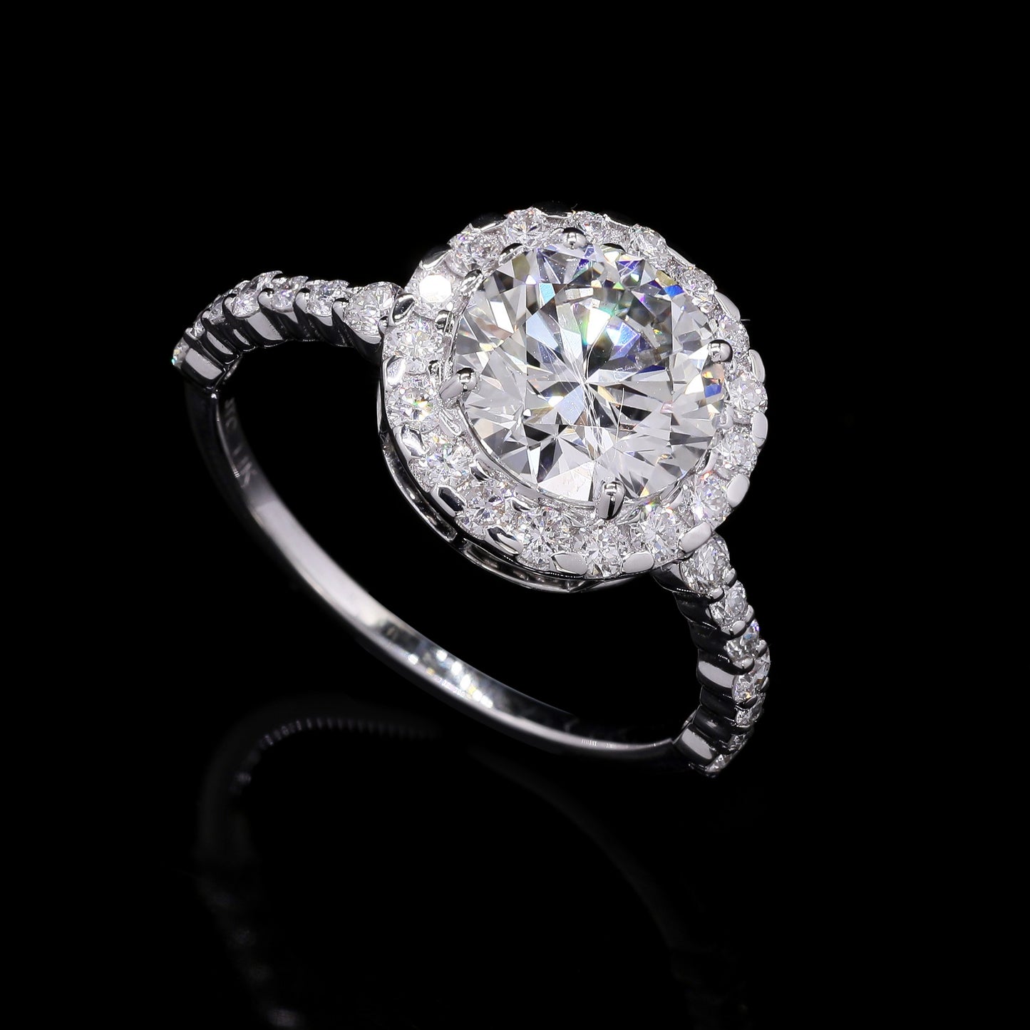 2.64 Carats Lab Grown Diamond 14K Gold Ring