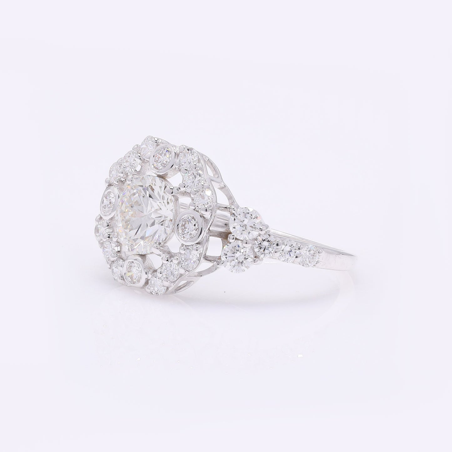 2.08 Carats Lab Grown Diamond 14K Gold Ring