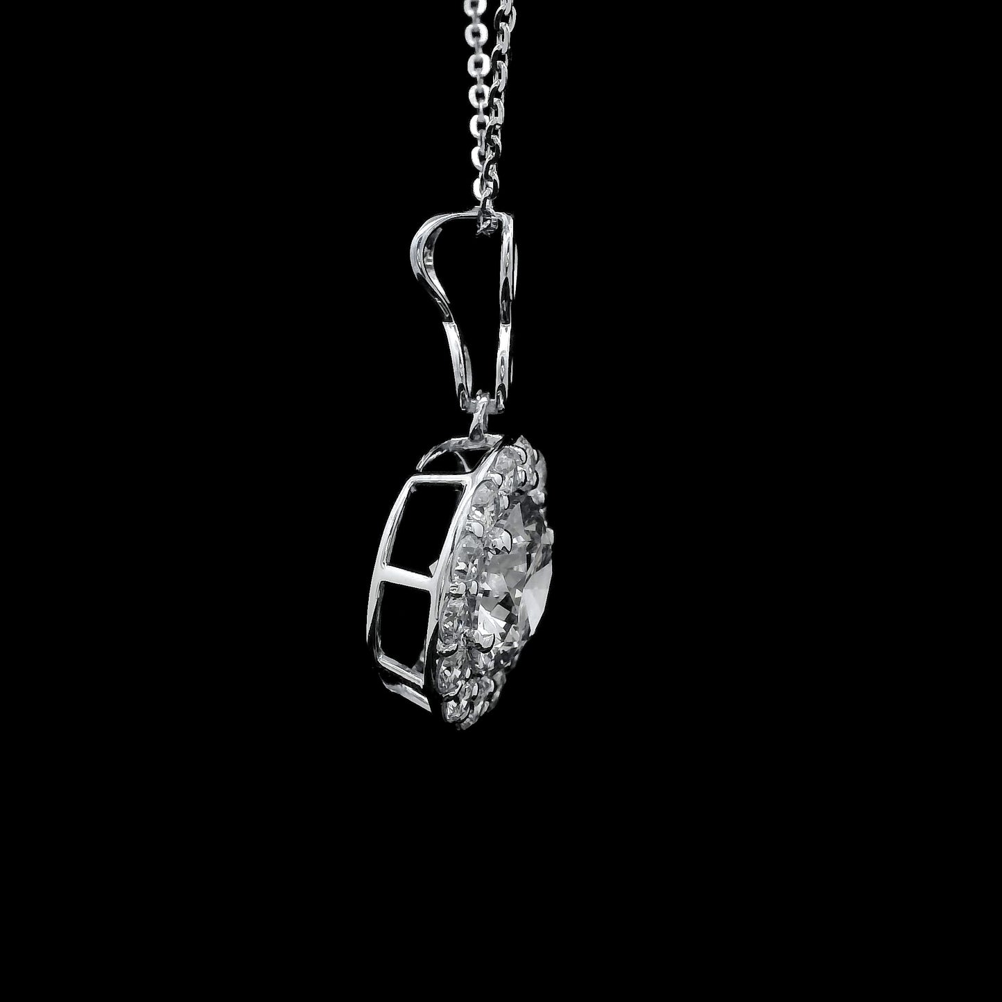 2.00 Carats Lab Grown Diamond 14K Gold Pendant