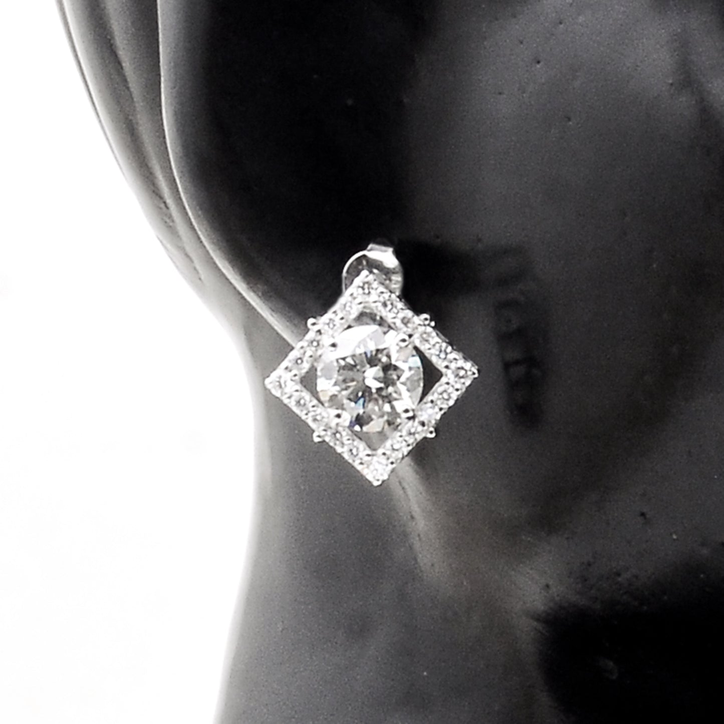 3.80 Carats Lab Grown Diamond 14K Gold Earrings