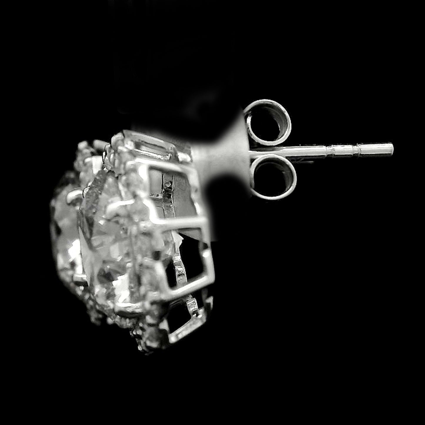 4.58 Carats Lab Grown Diamond 14K Gold Earrings