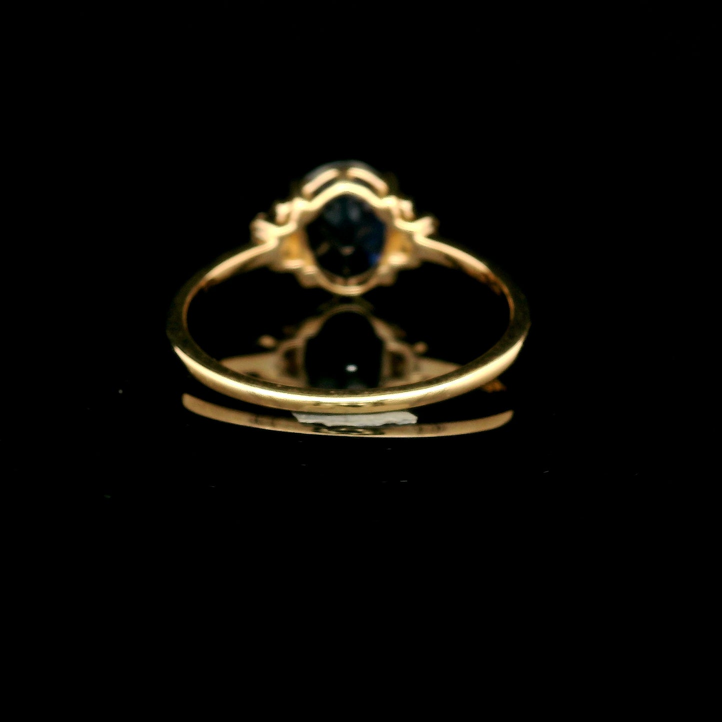 1.50 Ct Oval Mixed Cut Natural Corundum Sapphire 14K Gold Ring