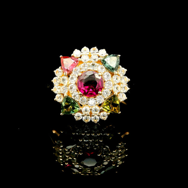 1.73 Ct Round Tourmaline 14K Gold Ring