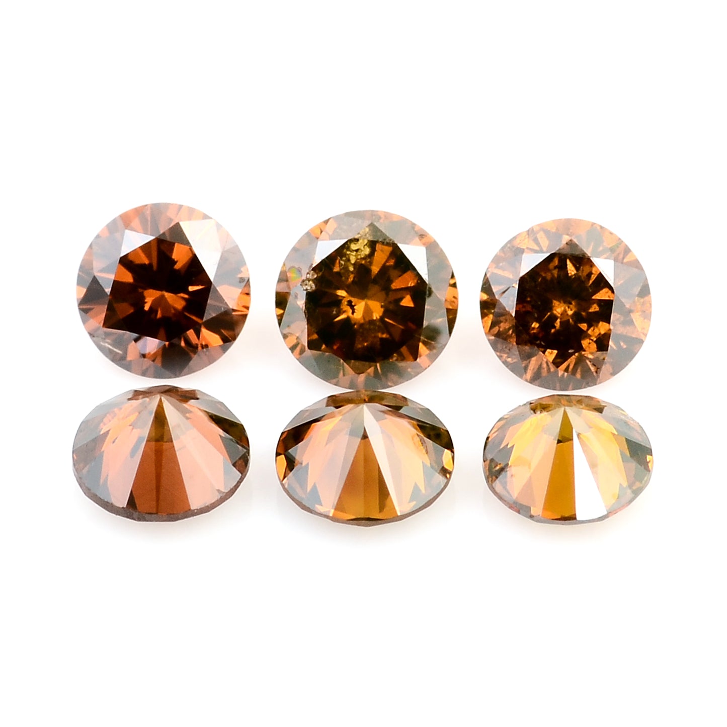 0.56 Red Diamond Round Loose Gemstone