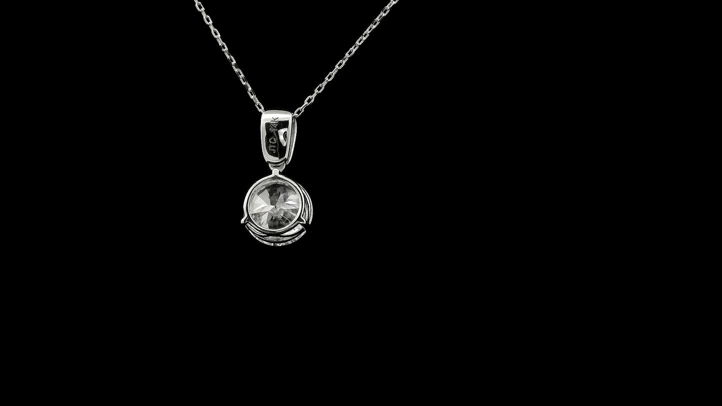 1.59 Ct Round Lab Grown Diamond 14K Gold Pendant