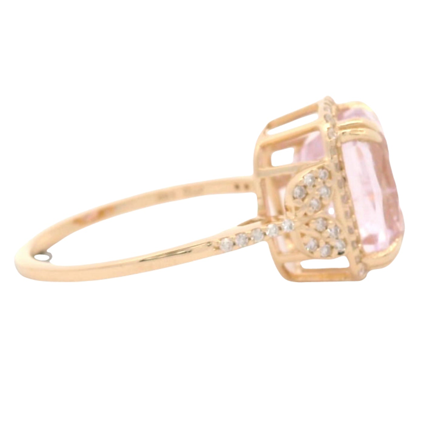 4.75 Ct Cushion Kunzite 14K Gold Ring
