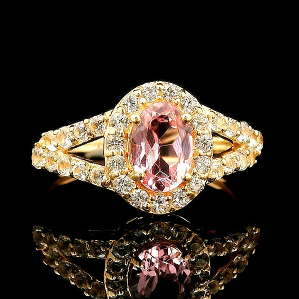 1.33 Ct Oval Tourmaline 14K Gold Ring
